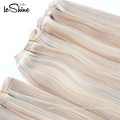 Double Drawn 100% Human Hair Brazilian Straight Bundles Wave European/Russian 613 Blonde Hair